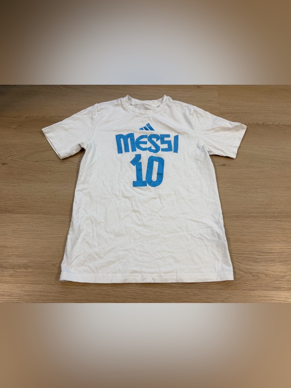 adidas Youth Argentina 2025 Lionel Messi #10 White Home T-Shirt Size L 13-14Y